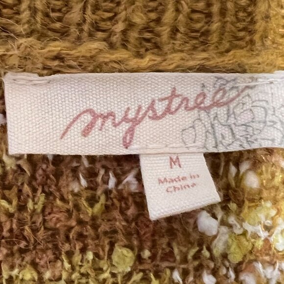 Oversized Slouchy Whimsigoth Granola Gold Speckled Cardigan Chunky Long Teacher - Picture 8 of 13